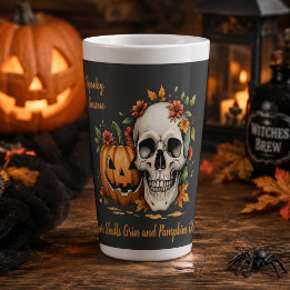 スケルトンカボチャハロウィン カフェラテマグ