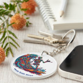 スケルトンカラフルサーファー キーホルダー (正面右)