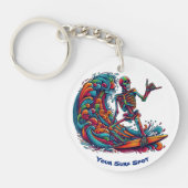 スケルトンカラフルサーファー キーホルダー (正面)