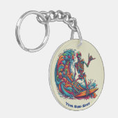 スケルトンカラフルサーファー キーホルダー (正面左)