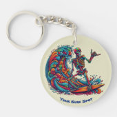 スケルトンカラフルサーファー キーホルダー (正面)
