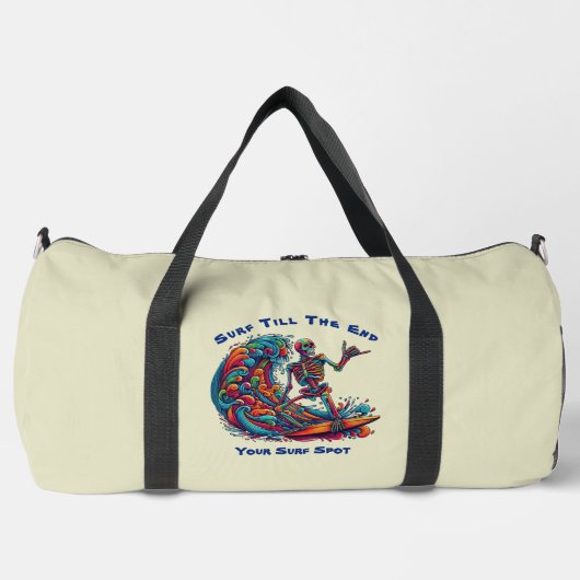 スケルトンカラフルサーファー ダッフルバッグ (正面)