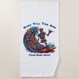 スケルトンカラフルサーファー ビーチタオル