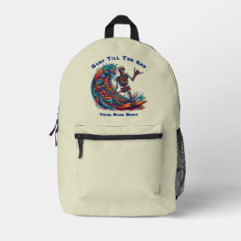 スケルトンカラフルサーファー プリントバックパック