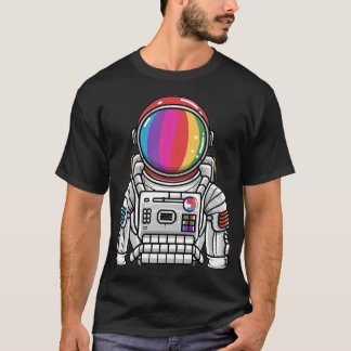 スケルトンカラフル宇宙飛行士 Tシャツ