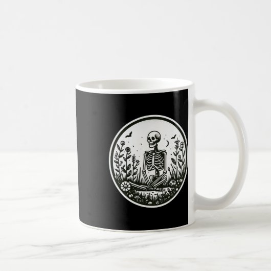 スケルトンガーデナープラントハロウィーンガーデニング1 コーヒーマグカップ (右)