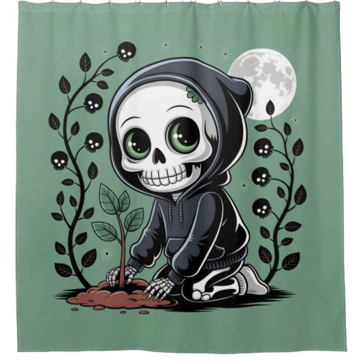 スケルトンガーデナー シャワーカーテン (正面)