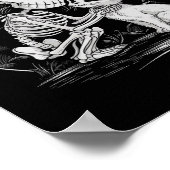 スケルトンキャットスカル子猫キュートゴシックハロウィーンコスト ポスター (角)