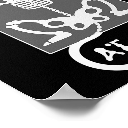 スケルトンキャットスキャンCtおもしろいスキャンX線プリンミーム ポスター (角)