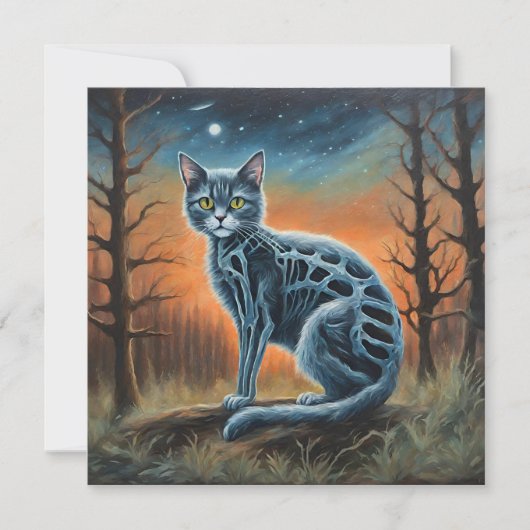 スケルトンキャット 招待状 (正面)