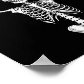 スケルトンキャップスケータークールハロウィーンパンクロックメンズB ポスター (角)