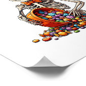 スケルトンキャンディボウルのハロウィーン ポスター (角)