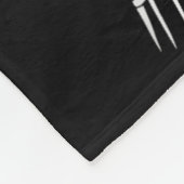 スケルトンギターハンドサインロックアンドロールBa フリースブランケット (角)