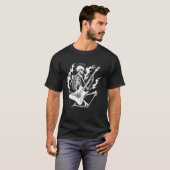 スケルトンギター・ヘヴィメタル Tシャツ (正面フル)
