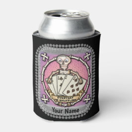 スケルトンギャンブラートランプのポーカー缶クーラー 缶クーラー
