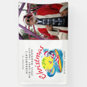 スケルトンクリスマスインセブンビーチサーフウェルカムサイン 横断幕 (縦)