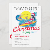 スケルトンクリスマスイン7月ビーチサーフいけな 招待状 (正面/裏面)