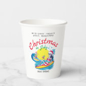 スケルトンクリスマスイン7月ビーチサーフいけな 紙コップ (裏面)