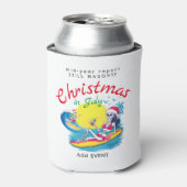 スケルトンクリスマスイン7月ビーチサーフいけな 缶クーラー (缶正面)