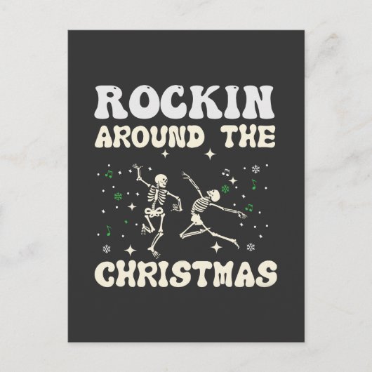 スケルトンクリスマスダンス シーズンポストカード (正面)