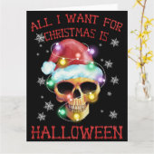 スケルトンクリスマスツリーおもしろい醜いクリスマススケルトン カード (黄色い花)