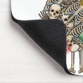 スケルトンクリスマスツリーおもしろい醜いクリスマススケルトン マウスパッド (コーナー)