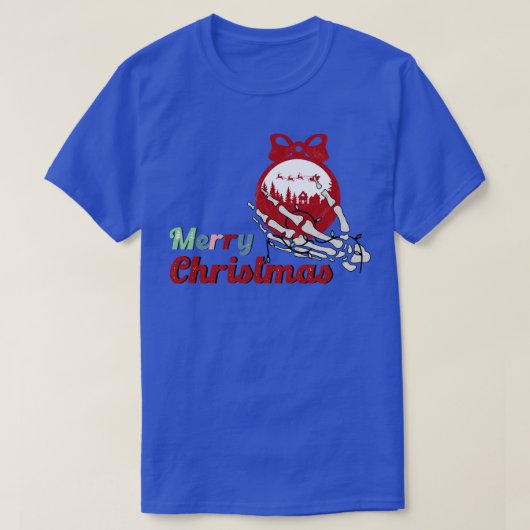 スケルトンクリスマス2 Tシャツ (デザイン正面)