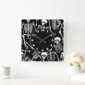スケルトンクルー スクエア壁時計 (ホーム)
