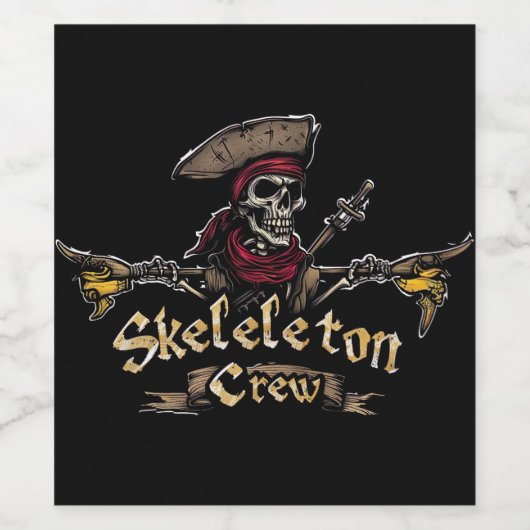 スケルトンクルー ワインラベル (シングルラベル)