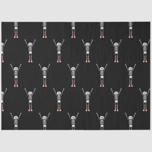 スケルトンクールハロウィーンパターン 薄葉紙 (正面)