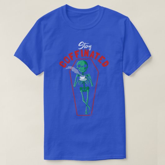 スケルトンコーヒーステイコーヒー Tシャツ (デザイン正面)