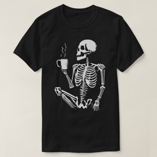 スケルトンコーヒー1 Tシャツ (デザイン正面)