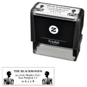 スケルトンゴシックハロウィーン名&差出人住所 セルフインキングスタンプ (インサイチュ)