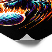 スケルトンゴルフのハロウィーンパンプキンゴルファー ポスター (角)