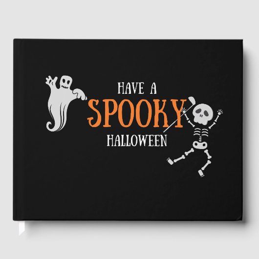 スケルトンゴルファー不気味なゴルフとのゴルフハロウィン ゲストブック (正面)