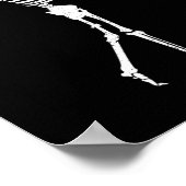 スケルトンゴルファー面白いハロウィーンゴルフスポーツ ポスター (角)