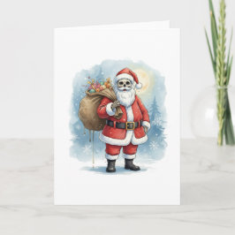 スケルトンサンタクロース カード