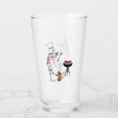 スケルトンシェフGrilling BBQとDog Gnawing on Bone タンブラーグラス (裏面)