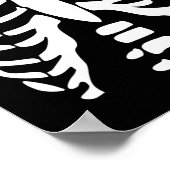 スケルトンシャツハロウィーン衣装リブケージ解剖学 ポスター (角)