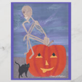 スケルトンシンカーハロウィーンスクラップブック紙 (裏面)