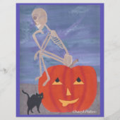 スケルトンシンカーハロウィーンスクラップブック紙 (正面)