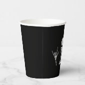 スケルトンシンボルや象徴ILY ("I love you") in ASL. 紙コップ (右)