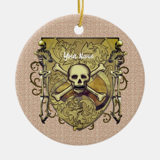 スケルトンシールド セラミックオーナメント (正面)