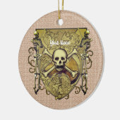 スケルトンシールド セラミックオーナメント (左)