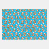 スケルトンジンジャーブレッドマン ラッピングペーパーシート (正面)