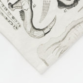 スケルトンスカルアニマルハロウィーン フリースブランケット (角)