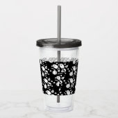スケルトンスカルカボチャモノグラムのスクリプトアクリル アクリルタンブラー (右)