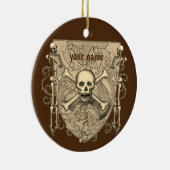 スケルトンスカルシールドオーナメント セラミックオーナメント (右)