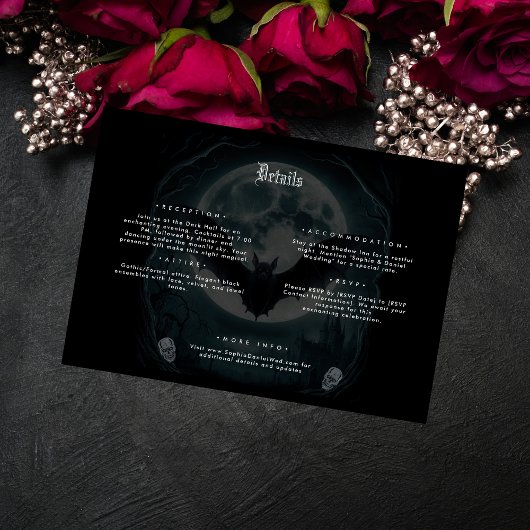 スケルトンスカルダーク結婚ゴシック詳細 エンクロージャーカード