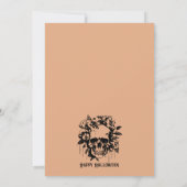 スケルトンスカルフラワーズミントハローウィンパーティ 招待状 (裏面)